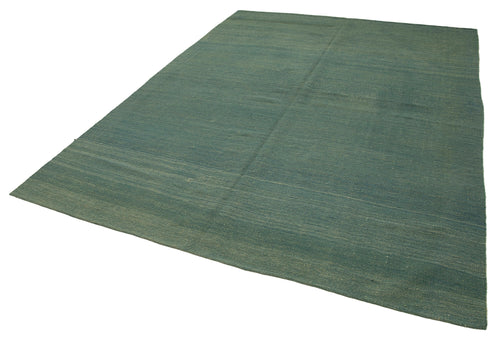 Zollanvari Turquoise Modern Wool Handmade Area Rug 7'3'' x 9'7''