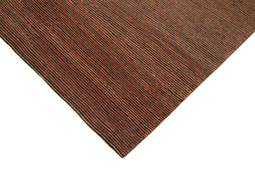 Zollanvari Brown Modern Wool Handmade Area Rug 7'2'' x 10'3''