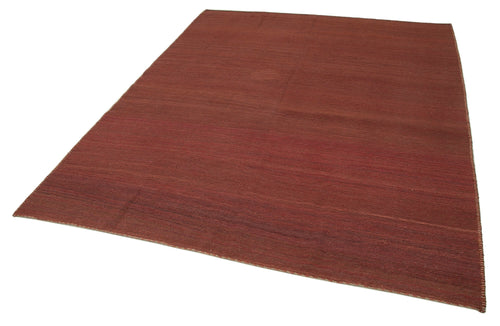 Zollanvari Red Modern Wool Handmade Area Rug 6'11'' x 8'6''