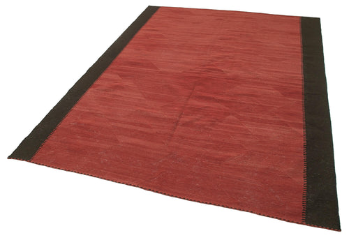 Zollanvari Red Modern Wool Handmade Area Rug 6'2'' x 8'0''