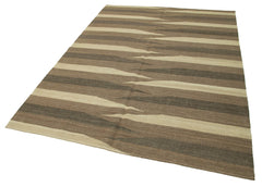 Zollanvari Brown Modern Wool Handmade Area Rug 5'9'' x 7'9''