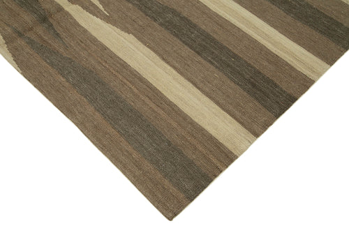 Zollanvari Brown Modern Wool Handmade Area Rug 5'9'' x 7'9''