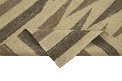 Zollanvari Beige Modern Wool Handmade Area Rug 5'9'' x 7'9''