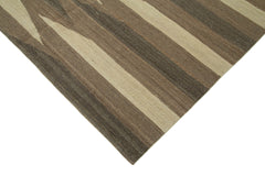 Zollanvari Brown Modern Wool Handmade Area Rug 5'10'' x 7'10''