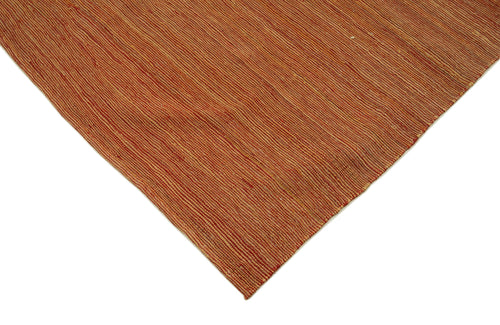 Zollanvari Orange Modern Wool Handmade Area Rug 6'11'' x 9'7''