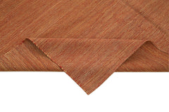 Zollanvari Orange Modern Wool Handmade Area Rug 6'11'' x 9'7''