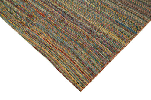 Zollanvari Brown Modern Wool Handmade Area Rug 6'8'' x 8'11''