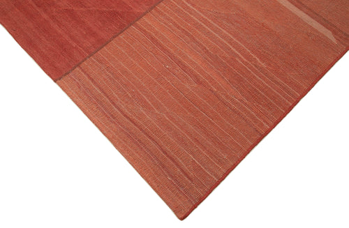 Zollanvari Red Modern Wool Handmade Area Rug 7'6'' x 9'0''