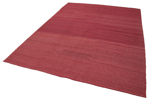 Zollanvari Red Modern Wool Handmade Area Rug 7'3'' x 10'0''