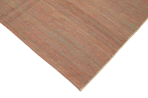 Zollanvari Orange Modern Wool Handmade Area Rug 5'10'' x 7'9''