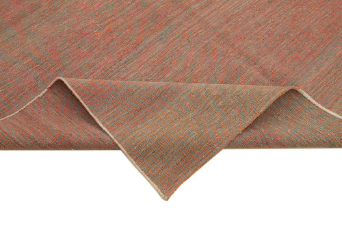 Zollanvari Orange Modern Wool Handmade Area Rug 5'10'' x 7'9''