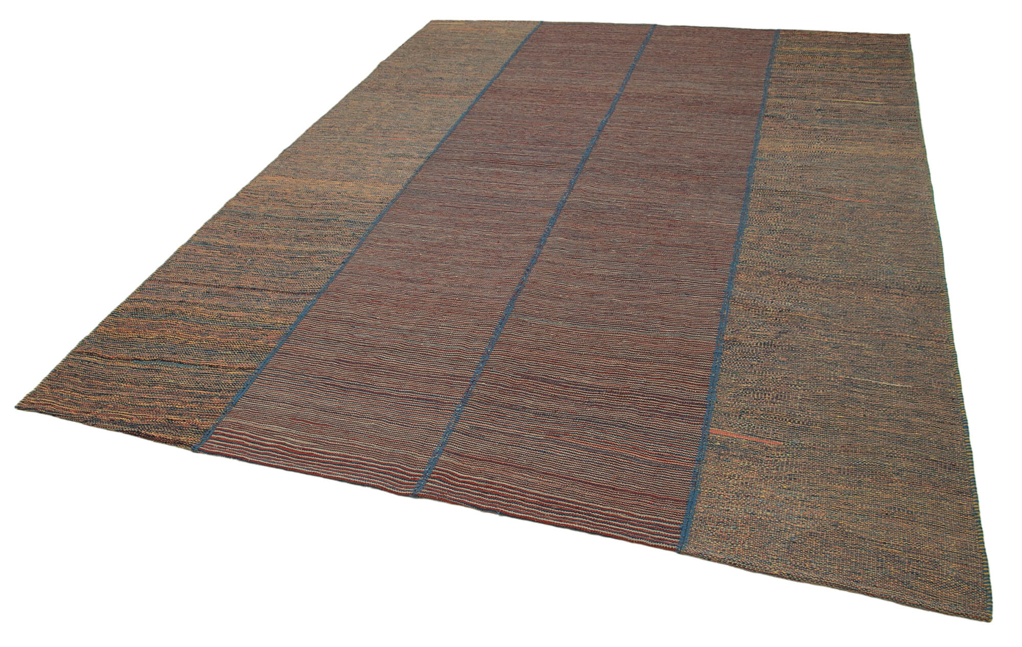 Handmade Wool Area Rug – Brown Modern Wool Rug 7x9 Area Rug | Hand Knotted Turkish Wool Carpet