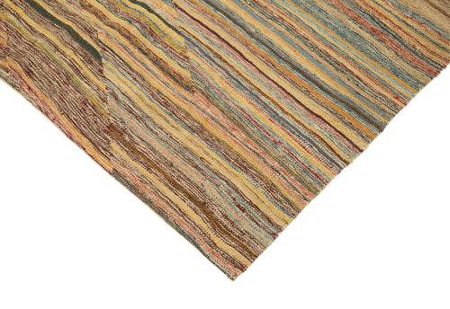 Zollanvari Yellow Modern Wool Handmade Area Rug 4'10'' x 8'0''