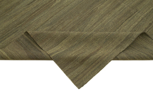 Zollanvari Green Modern Wool Handmade Area Rug 8'4'' x 10'3''