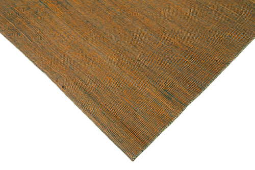 Zollanvari Orange Modern Wool Handmade Area Rug 6'9'' x 9'11''