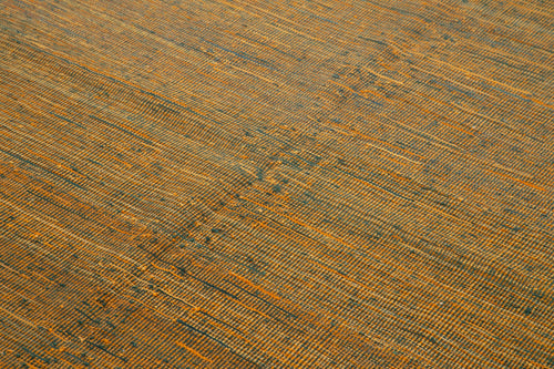 Zollanvari Orange Modern Wool Handmade Area Rug 6'9'' x 9'11''