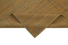 Zollanvari Orange Modern Wool Handmade Area Rug 6'9'' x 9'11''