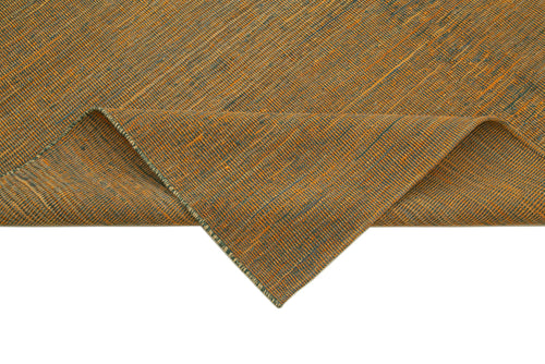 Zollanvari Orange Modern Wool Handmade Area Rug 6'9'' x 9'11''