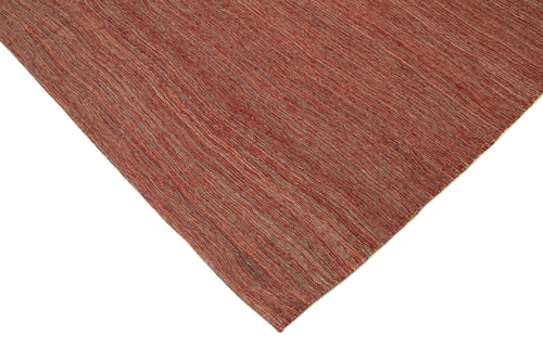 Zollanvari Red Modern Wool Handmade Area Rug 7'1'' x 9'2''