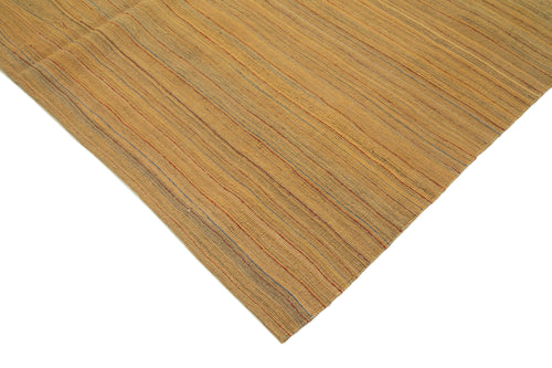 Zollanvari Yellow Modern Wool Handmade Area Rug 6'9'' x 8'6''