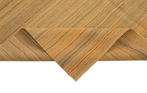 Zollanvari Yellow Modern Wool Handmade Area Rug 6'9'' x 8'6''