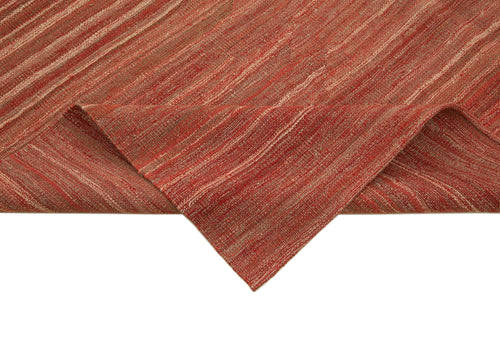 Zollanvari Red Modern Wool Handmade Area Rug 6'11'' x 8'10''