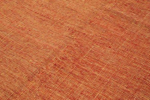 Zollanvari Orange Modern Wool Handmade Area Rug 5'6'' x 8'1''