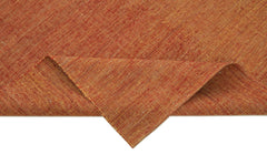 Zollanvari Orange Modern Wool Handmade Area Rug 5'6'' x 8'1''