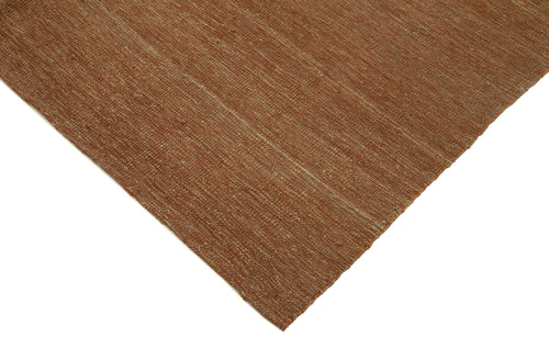 Zollanvari Orange Modern Wool Handmade Area Rug 6'2'' x 9'9''