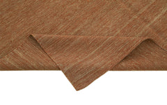 Zollanvari Orange Modern Wool Handmade Area Rug 6'2'' x 9'9''