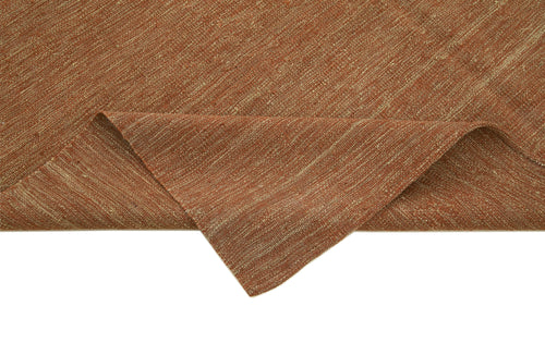 Zollanvari Orange Modern Wool Handmade Area Rug 6'2'' x 9'9''