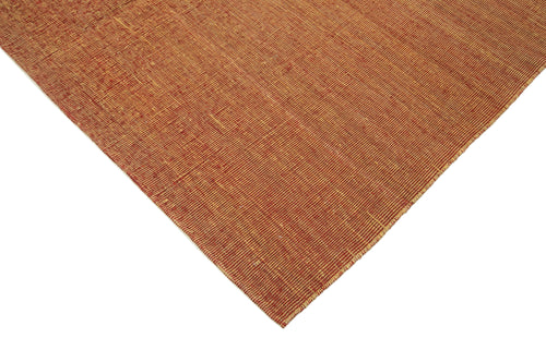 Zollanvari Orange Modern Wool Handmade Area Rug 6'4'' x 9'0''