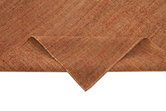 Zollanvari Orange Modern Wool Handmade Area Rug 6'4'' x 9'0''