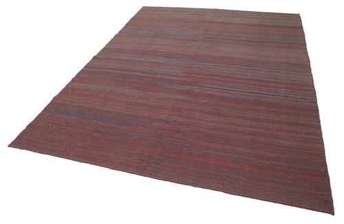 Zollanvari Red Modern Wool Handmade Area Rug 7'1'' x 9'11''