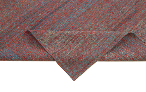 Zollanvari Red Modern Wool Handmade Area Rug 7'1'' x 9'11''