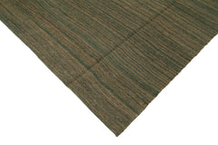 Zollanvari Green Modern Wool Handmade Area Rug 8'4'' x 9'5''