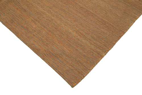 Zollanvari Orange Modern Wool Handmade Area Rug 7'5'' x 10'2''