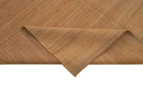 Zollanvari Orange Modern Wool Handmade Area Rug 7'5'' x 10'2''