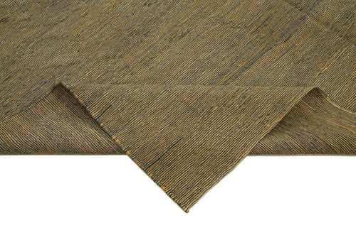 Zollanvari Yellow Modern Wool Handmade Area Rug 8'6'' x 10'9''