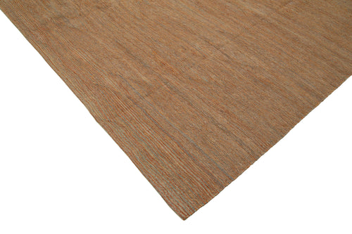 Zollanvari Orange Modern Wool Handmade Area Rug 8'10'' x 11'5''