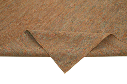 Zollanvari Orange Modern Wool Handmade Area Rug 8'10'' x 11'5''