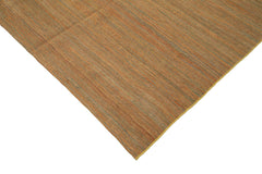 Zollanvari Orange Modern Wool Handmade Area Rug 6'3'' x 8'0''