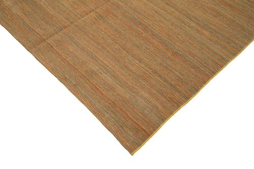 Zollanvari Orange Modern Wool Handmade Area Rug 6'3'' x 8'0''