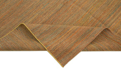 Zollanvari Orange Modern Wool Handmade Area Rug 6'3'' x 8'0''