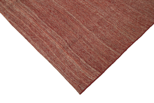 Zollanvari Red Modern Wool Handmade Area Rug 8'2'' x 9'7''