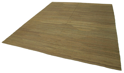 Zollanvari Brown Modern Wool Handmade Area Rug 8'2'' x 9'8''