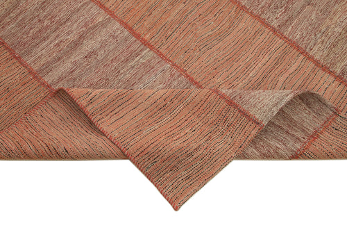 Zollanvari Red Modern Wool Handmade Area Rug 8'4'' x 9'4''