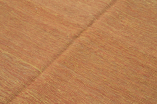 Zollanvari Orange Modern Wool Handmade Area Rug 5'5'' x 7'0''