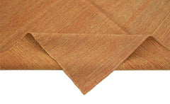 Zollanvari Orange Modern Wool Handmade Area Rug 5'5'' x 7'0''