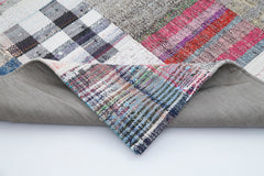 Kirk Yama Grey Patchwork Cotton Wool Handmade Area Rug 7'0'' x 9'11''